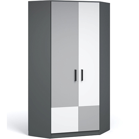 Шкаф «Квадро», Антрацит/Шиншилла/Белый. Фото 1