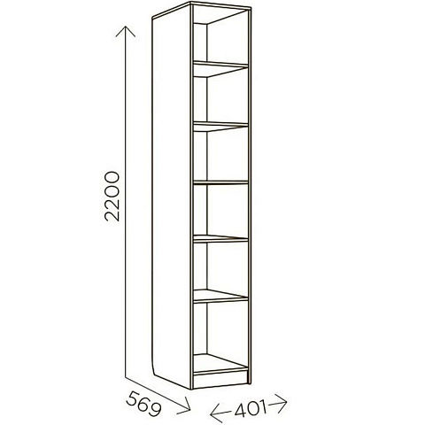 Шкаф-пенал «Илия» М4, Дуб ирландский/Амаретти/Белый. Фото 2