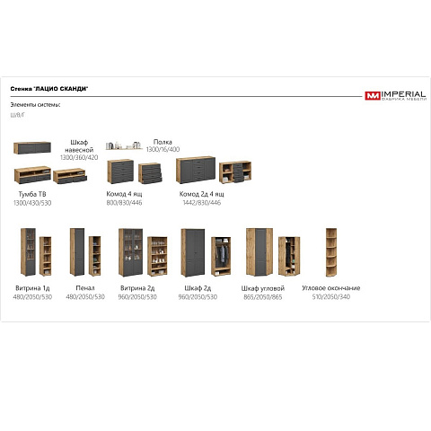 Пенал «Лацио Сканди» 1д ПР, Вотан/Сканди графит. Фото 4