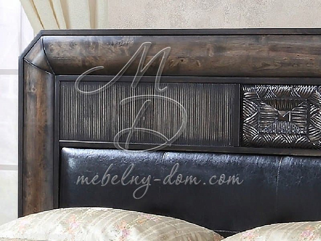 Кровать из массива гевеи «Rosemary», серый орех. Фото 2