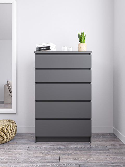 Комод Мори МК 700.5, Графит. Фото 1