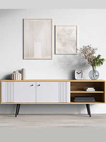 Тумба Вега Саксония ТВ150 с нишами, белый матовый от магазина Мебельный дом