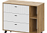 Комод «Милан» 3я, дуб золотой/белый матовый. Фото 1