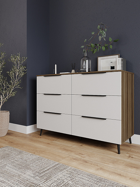 Комод Роза 1300 Ройс, белый скин. Фото 1