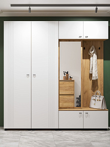 Прихожая «Милан-2», дуб золотой/белый от магазина Мебельный Дом