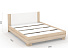 Кровать «Аврора» 160*200 (основание ЛДСП), Дуб сонома/Белый. Фото 2