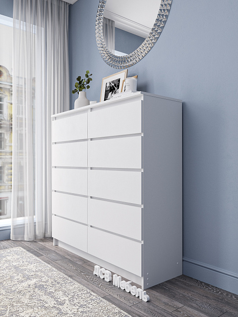 Комод Мори МК 1200.10, Белый. Фото 2