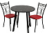 Обеденная группа (Стол Филд и 2 стула Неаполь), Экотек красный. Фото 1