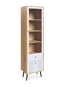 Шкаф с витриной Вега Саксония 54, белый матовый от магазина Мебельный дом