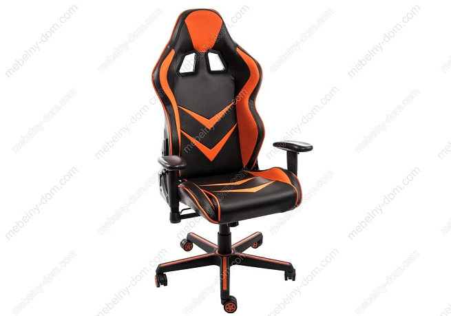Компьютерное кресло Racer черное / оранжевое. Фото 1