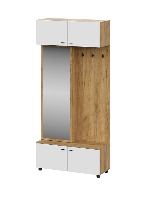 Прихожая «Милан-2», дуб золотой/белый. Фото 1