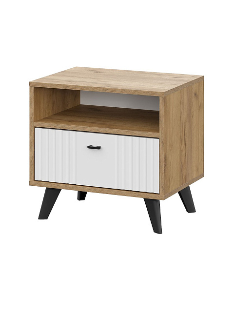 Тумба «Милан», дуб золотой/белый матовый. Фото 1