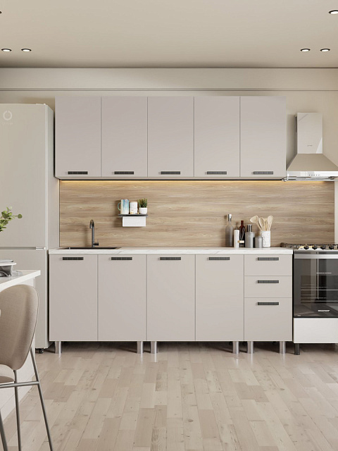 Кухонный гарнитур «Лаванда» 2,0м, кашемир. Фото 1