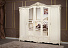 Шкаф 5-дверный c зеркалами Глория MK-2729-WG, молочный с золотом. Фото 1
