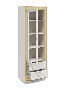 Шкаф с витриной «Прато», зефир/миндаль от магазина Мебельный дом