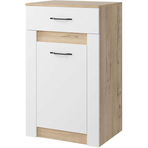 Комод «Ева 5» М7 600, Дуб Ирландский/Белый матовый. Фото 1