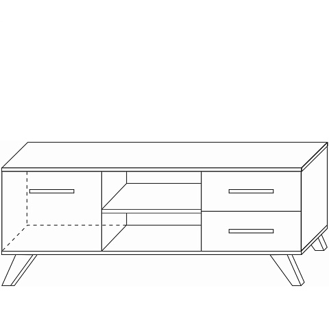 Тумба Вега Скандинавия ТВ, белый глянец. Фото 3