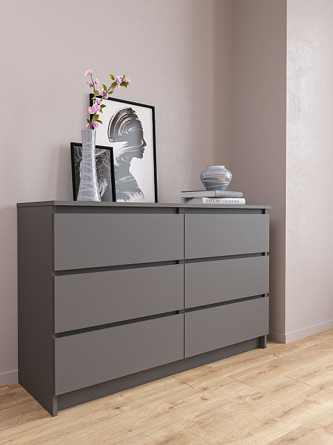 Комод Мори МК 1200.6, Графит. Фото 2