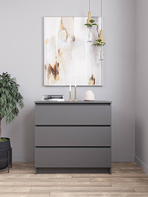 Комод Мори МК 800.1, Графит. Фото 1