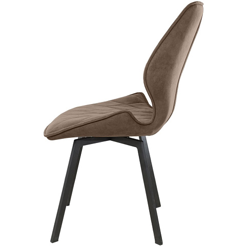 Стул «Амаретто», велюр Бренди латте, каркас вращения черный. Фото 2