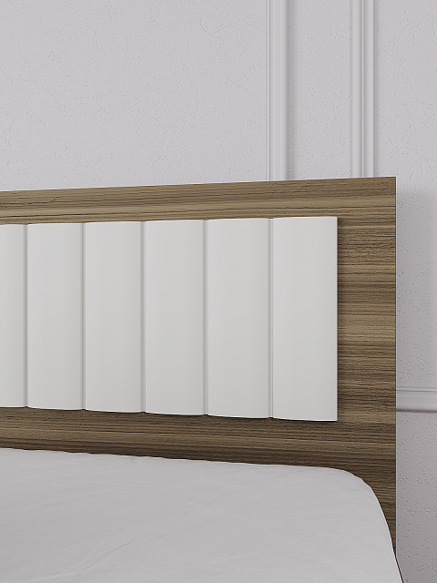 Кровать Роза 160x200см, белый скин. Фото 4