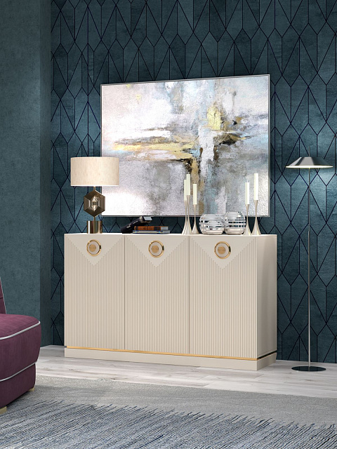 Комод Капри 135, бежевый. Фото 4