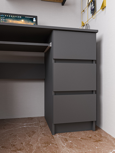 Стол Мори МС-6 правый, Графит. Фото 5