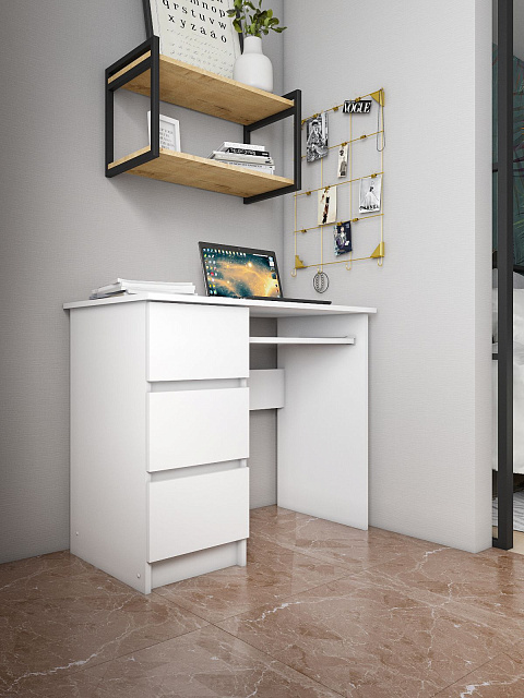 Стол Мори МС-6 левый, Белый. Фото 2