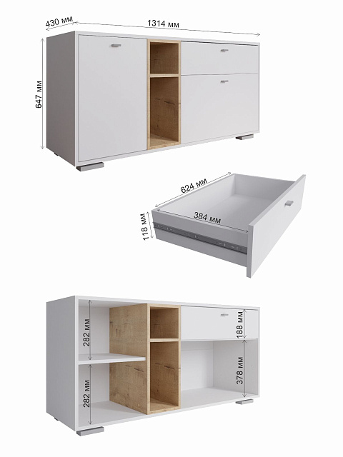 Комод Ланс К101, Графит. Фото 6