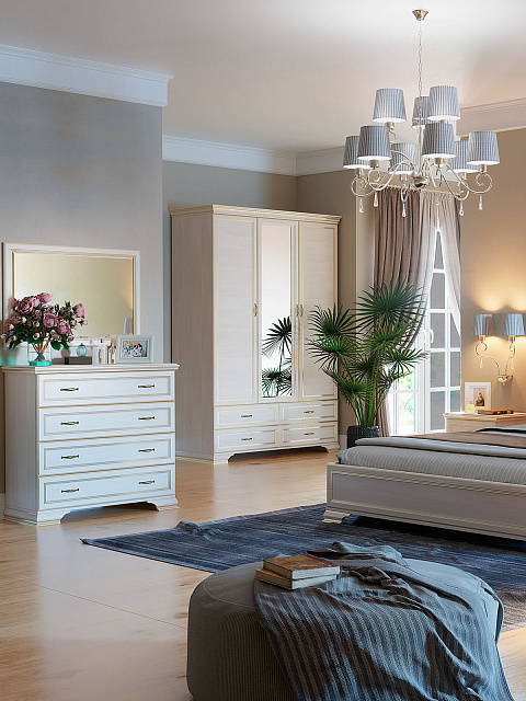 Шкаф Сиена 3дв, бежевый. Фото 6