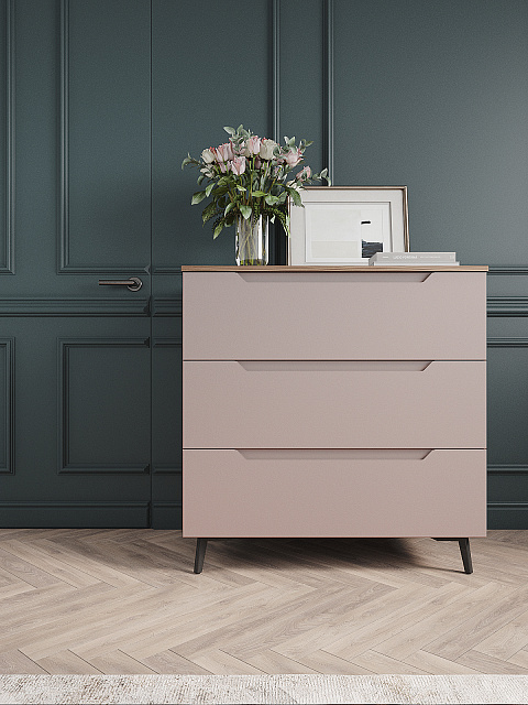 Комод Роза 900 Тренто, пудра скин. Фото 2