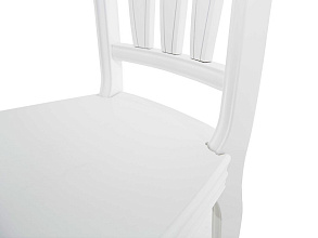 Обеденная группа (Стол Кабриоль GLASS и 4 стула Кабриоль жесткий), эмаль белая от магазина Мебельный дом