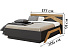Кровать «Скандинавия 1600» КМК 0905.1, Графит/Дуб Наварра. Фото 2