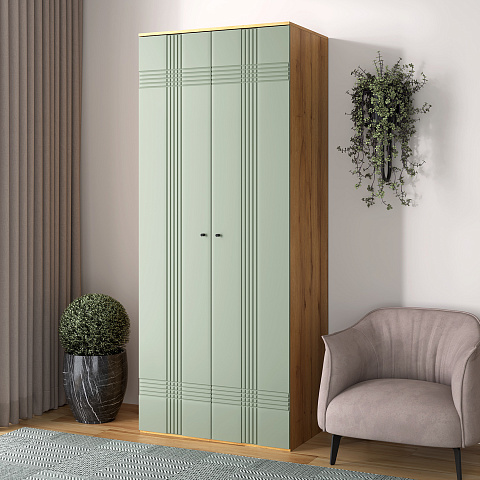 Шкаф Вега Саксония 90, серо-зеленый. Фото 5