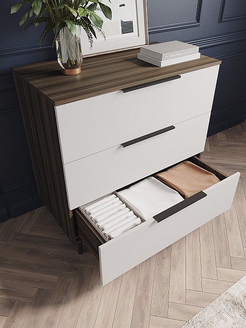 Комод Роза 900 Ройс, белый софт. Фото 4