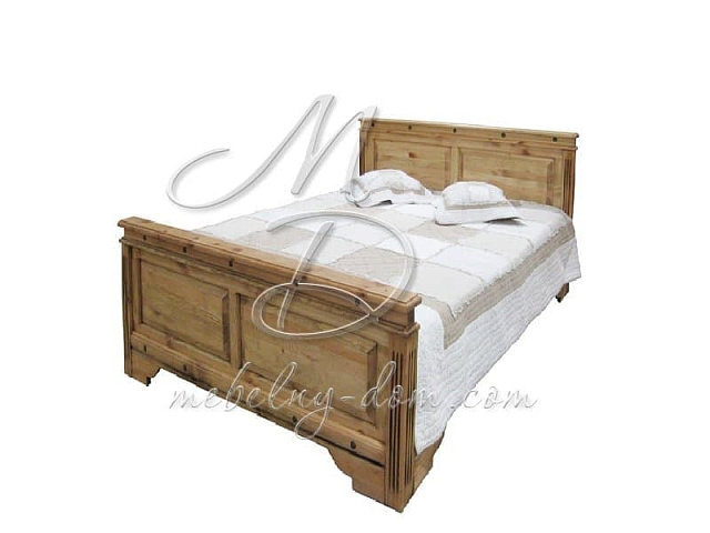 Кровать из массива сосны «Викинг 01» (90), сосна вощеная. Фото 1