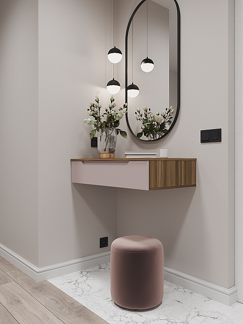 Тумба Роза 900 Тренто, пудра скин. Фото 1