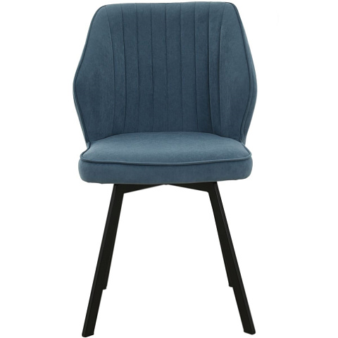 Стул «Вермут», велюр Бренди классик блу, каркас вращения черный. Фото 4