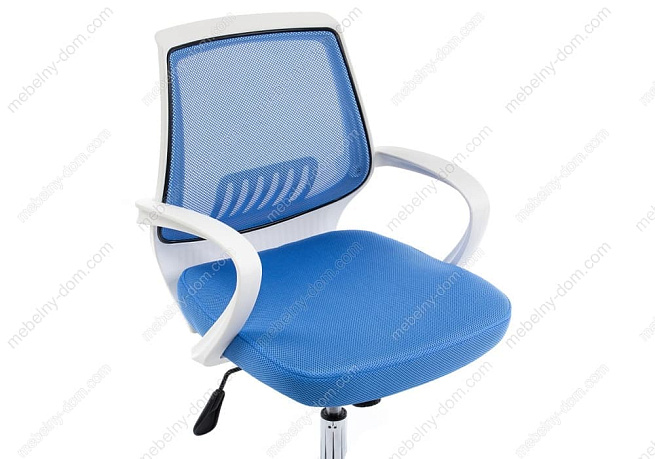 Компьютерное кресло Ergoplus белое / голубое. Фото 5