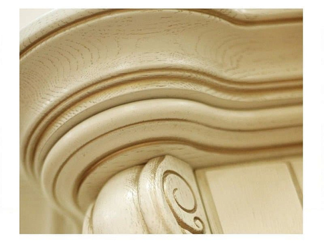 Шкаф с витриной «Алези 8» П350.08-01, слоновая кость. Фото 3