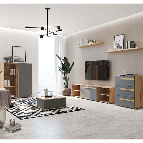 Комод «Виллитус» М6, Дуб вотан/Графит. Фото 4