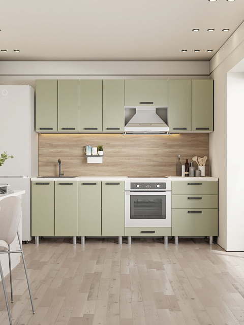 Кухонный гарнитур «Лаванда» 2,4м, фисташка. Фото 1