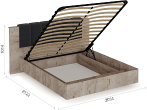 Кровать «Джулия» МИ 160*200 (подъемник), Крафт серый от магазина Мебельный дом