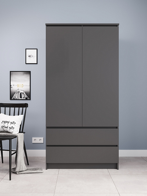 Шкаф Мори МШ 900.1, Графит. Фото 1