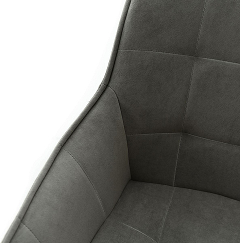 Стул «Торрес», велюр Бренди грей, каркас вращения черный. Фото 9