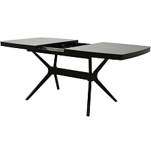 Стол «Оскар» 2м Керамика 140x90, Bayona Grey Natural, эмаль черная от магазина Мебельный дом