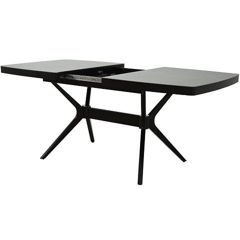 Стол «Оскар» 2м Керамика 140x90, Bayona Grey Natural, эмаль черная. Фото 3