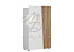 Шкаф REG1W1D с подсветкой, Раума, лиственница сибирская / белый. Фото 2