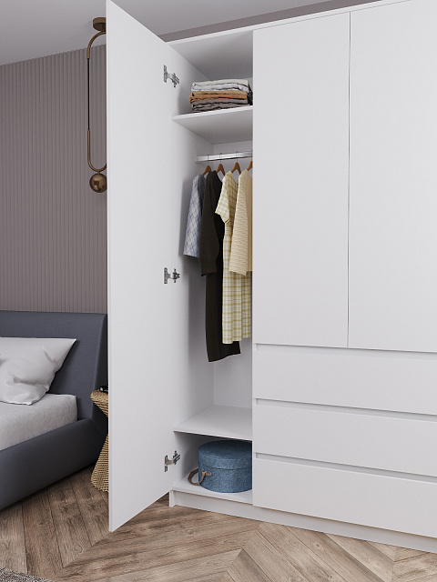 Шкаф Мори МШ 1600.1, Белый. Фото 5