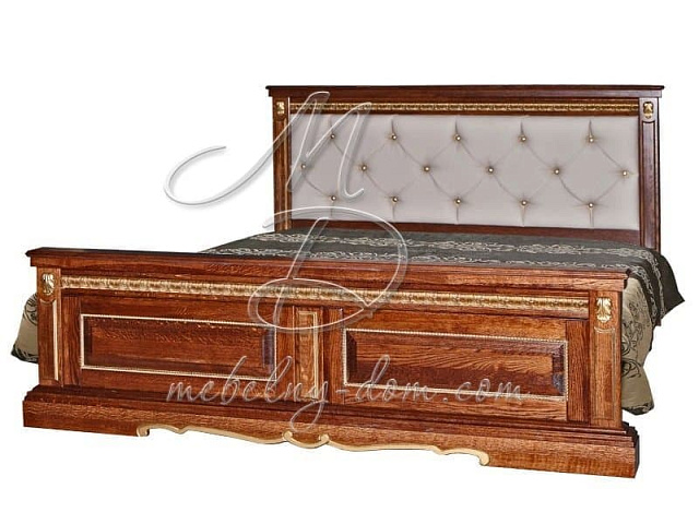 Кровать с мягкой спинкой «Милана 16п» П294.05, черешня. Фото 2